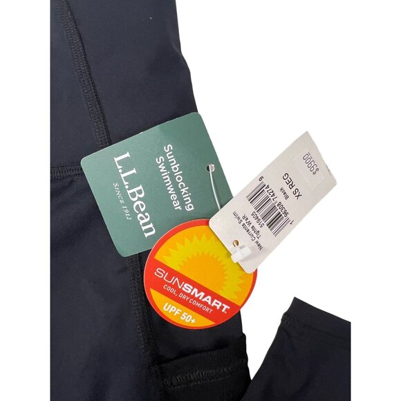 L.L. Bean Sunblocking Swimwear XS Capri Leggings UPF 50+ Black - Picture 2 of 8